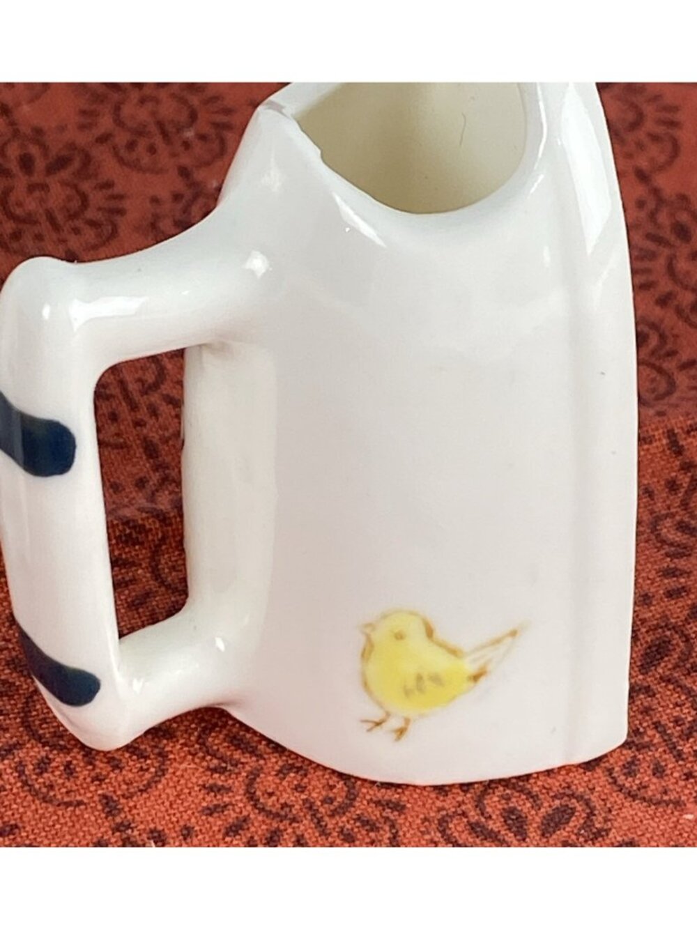 Our Own Import Bone China Clothes Iron Toothpick Holder Set Japan Rooster Floral - Picture 13 of 15